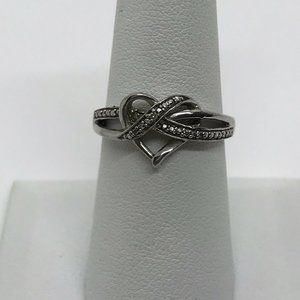 Sterling Silver Heart Ring size 7.25
